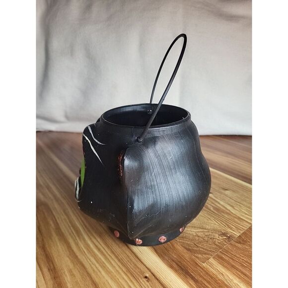 Vintage Black Cat Halloween Candy Bucket General Foam Plastics ALTERED! Trick Or - Picture 4 of 6